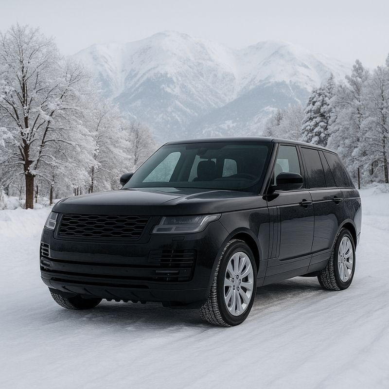 Land Rover yedek parça Erzurum – kar manzarasında Range Rover Vogue